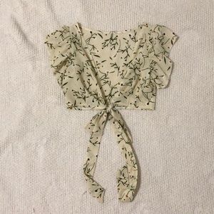 Tie Crop Top - floral